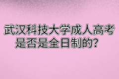 武汉科技大学成人高考是全日制的吗？