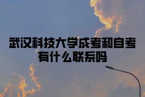 武汉科技大学成考和自考有什么联系吗